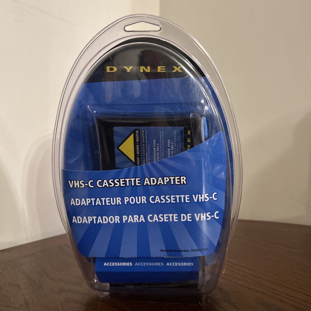 2005 Dynex VHS-C Cassette Adapter Play VHS-C In Most VCRs NEW SEALED NOS READ